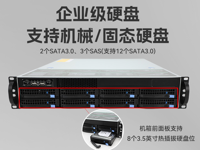 PA视讯网工控服务器,至强Scalable系列处理器,5PCIe扩展工业电脑,DT-26508-BC621MZ