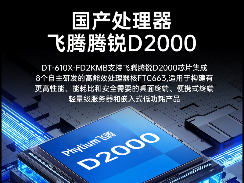 pa集团国产工控主机,飞腾d2000工控机品牌,DT-610X-FD2KMB